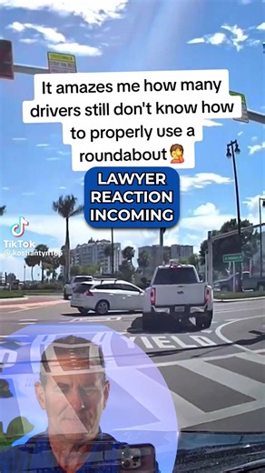 🚗 Roundabouts really shouldn’t be this complicated... but here we are. In this edition of #LawyersReact, Craig Goldenfarb breaks down a crash involving a truck entering a roundabout and a car already traveling through it. The big issue? The yield sign. Drivers entering a roundabout must yield to traffic already circulating inside. In this case, Craig explains the mistakes he sees the truck driver make and which driver he’d be willing to represent after the crash. Think you know who has the case