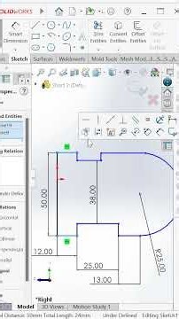 Create Fully defined Sketch #solidworks