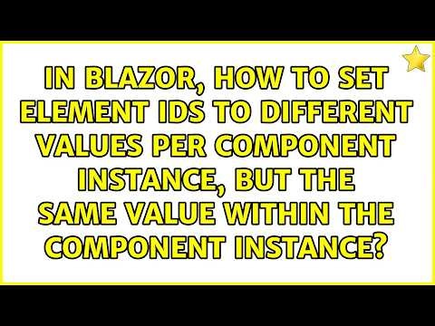 In Blazor, how to set element IDs to different values per component instance, but the same value...