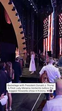 President Trump, Melania Trump, Kai Trump, Donald Trump Jr. backstage at America 250 ❤️