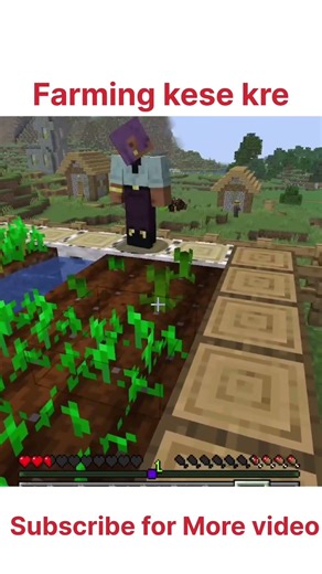 How to Farm in Minecraft! 🌾 (Beginner Guide) #shorts #minecraft #minewithneha #minecraftyoutuber