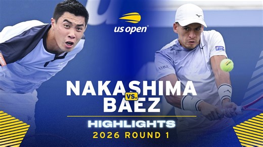 Brandon Nakashima vs. Sebastian Baez Highlights | 2026 US Open Round 1