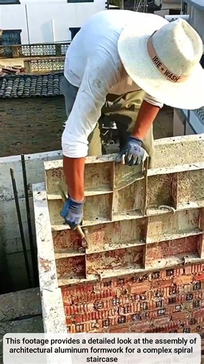 Installation and Assembly of Aluminum Formwork for Concrete Stairs