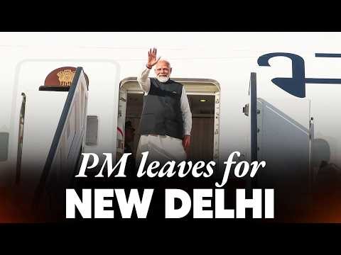 LIVE: PM Modi emplanes for New Delhi