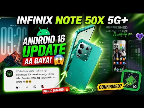 Infinix Note 50X 5G+ Android 16 Update 😱 AA GAYA? Full Truth!❤️‍🔥