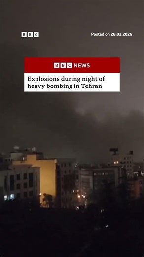 Explosions during night of heavy bombing in Tehran. #Iran #BBCNews