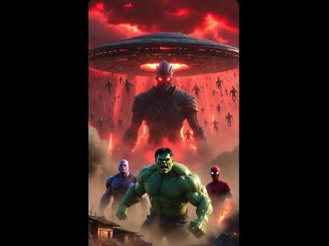 “Alien Invasion LIVE 😱 Hulk, Thanos & Spider-Man vs Alien King”#hulk #shortsfeed #shorts #live