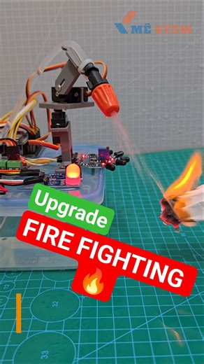👉 This Arduino Detects Fire & Puts It Out FASTER 🔥 | STEM chữa cháy tự động #shorts #trending