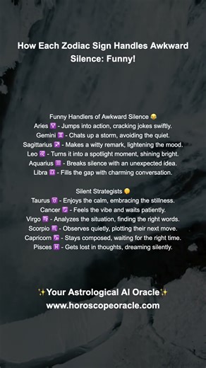 How Each Zodiac Sign Handles Awkward Silence: Funny!