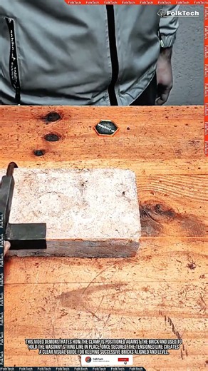 Brick Line Clamp Tool: Keeps Brick Lines Straight For Accurate Alignment #tool #tools #innovation