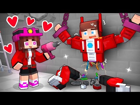 JJ TRANSFORMER and CRAZY FAN GIRL - Love Story - Maizen Minecraft Animation