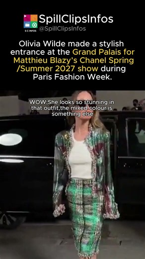Olivia Wilde Makes a Stylish Entrance at Chanel SS27 #viral