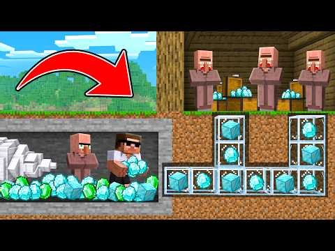 10 Ways to Steal all EMERALDS from Villagers in Minecraft..