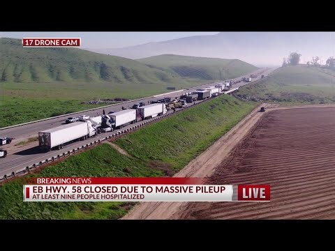 Multi-vehicle pileup closes part of Hwy 58 in Bakersfield