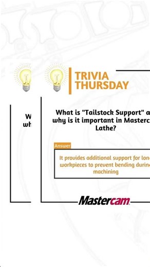 𝗧𝗿𝗶𝘃𝗶𝗮 𝗧𝗵𝘂𝗿𝘀𝗱𝗮𝘆 - What is "Tailstock Support" and why is it important in Mastercam Lathe?