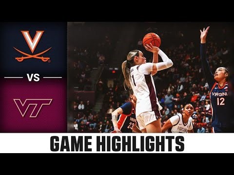 Virginia vs. Virginia Tech Highlights | 2025-26 ACC Women's Basketball