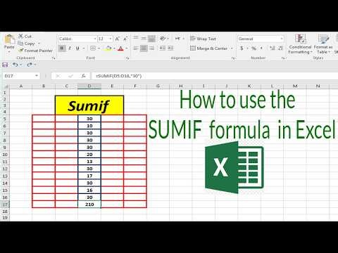 How to use the SUMIF function in Excel with one click