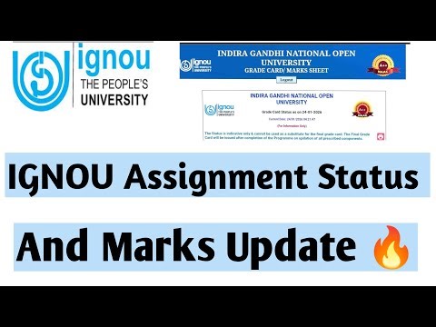 IGNOU new assignment status and marks update #livestream