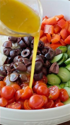 Fresh Greek Salad for a Healthy Start #shorts