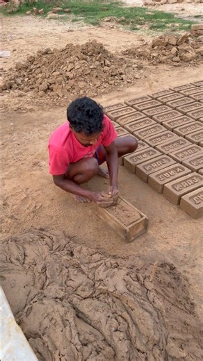 Amazing Handmade Brick Making Process | Traditional Village Brick Production 🧱#handmadebricks