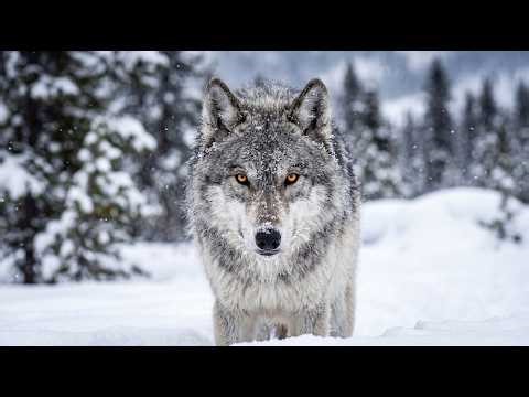 Survival and Resilience in the Frozen Wild 🐺❄️#GreyWolf #WildlifeDocumentary #NatureLovers