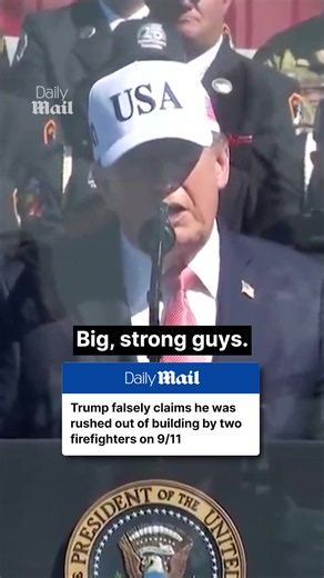 During a press conference, President Trump told a story of being lifted up by two firefighters and dragged out of a building on 9/11. In reality, Trump was several miles away from Ground Zero at Trump Tower. He was in the process of building the US Steel Building, which is near the World Trade Center site, at the time of the attacks. However, there is no evidence he was at the site in the days after 9/11 or that the building was ever at risk of collapse. 📷 Reuters #trump #news #politics #nyc