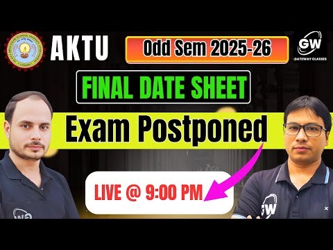Official Update: AKTU Exam Postponemened I External Practical Exam बाद में !