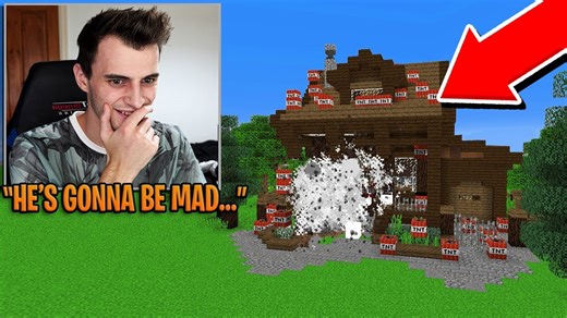 I accidentally blew up a Minecraft house
