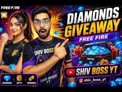 🔴 FREE DIAMONDS 💎 BAS LIVE ME AAO 😱 FREE FIRE GIVEAWAY 🔥| FREE FIRE | #shorts #freefire #shortslive