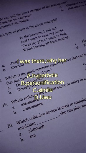 Identify the Figurative Device: 'i was there, why her' — Which Is It?