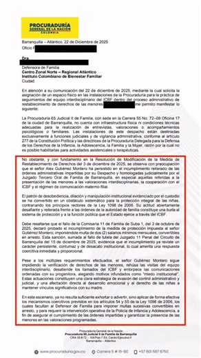 Fernanda Restrepo on Instagram: "Como madre denuncio públicamente las vulneraciones que estamos viviendo mis hijas, y yo por parte de el señor Alex Gutiérrez, Montero y la omisión del @icbfcolombiaoficial quien, a pesar de tener inclusive órdenes judiciales, mediante tutela de la Procuraduría @procuraduria mantienen a mis hijas en un entorno de riesgo, con un progenitor que les vulnera sus derechos a la familia, al vínculo materno, filial y a las visitas. La defensoría de familia norte centro hi