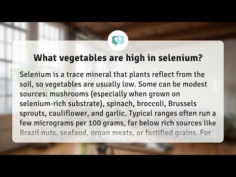 What vegetables are high in selenium? | Vegetables & Selenium