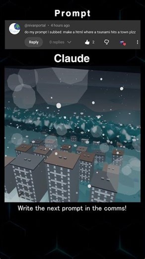 Tsunami Hits the City — Can Anyone Escape? 🌊🏃‍♂️ (3D Simulation) Claude Edition