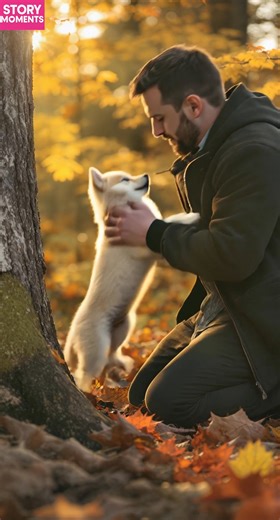 She Wasn’t Just a Wolf — She Was Family When people gathered to say goodbye, no one expected her. A gray wolf appeared — quiet, graceful, eyes focused. Some gasped, some stepped back. But then someone whispered: “It’s her.” Years ago, in an autumn forest, he found a freezing pup beneath the leaves — weak and alone. He wrapped her in his coat, carried her home, and raised her. He named her Luna. She grew strong — wild, loyal, gentle. When the time came, she returned to the forest. But she never f
