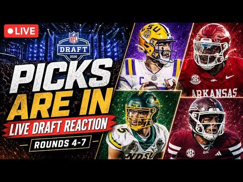 2026 NFL Draft Day 3 LIVE: Rounds 4-7 Pick-by-Pick Reaction + Fantasy Football Fits