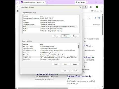 Updating PATH and Verifying Java Installation part 9