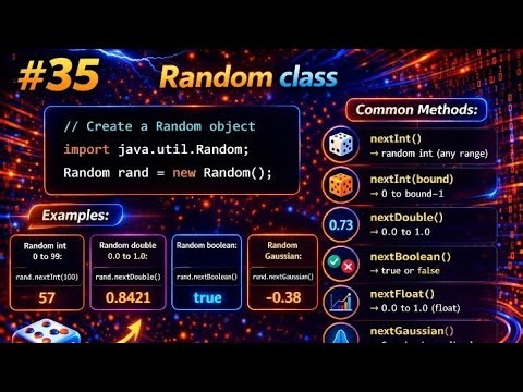 Java OOP - Random class بالعربي