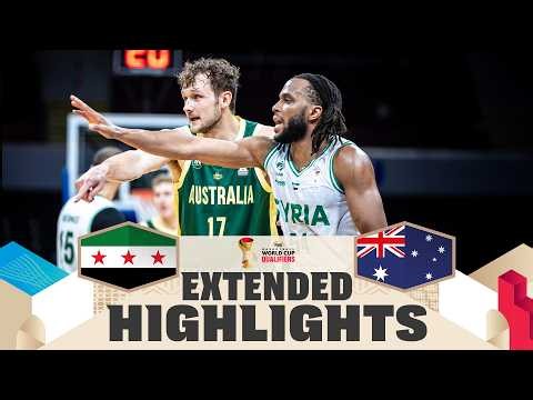 Syria 🇸🇾 v Australia 🇦🇺 | Extended Highlights | FIBA Basketball World Cup 2027 Asian Qualifiers