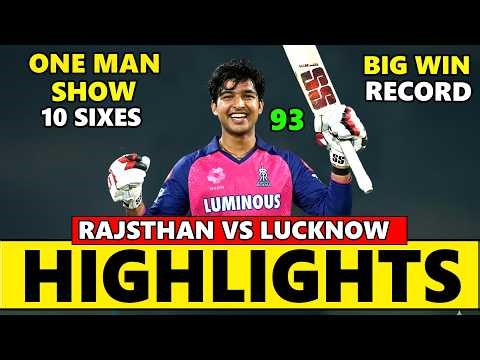 Rajasthan Royals vs Lucknow Super Giants Highlights IPL Match 2026 | LSG VS RR
