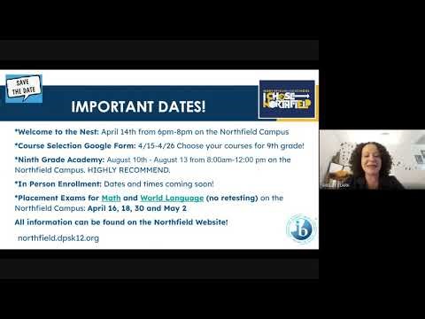 Class of 2030 incoming Freshman Video for course selection