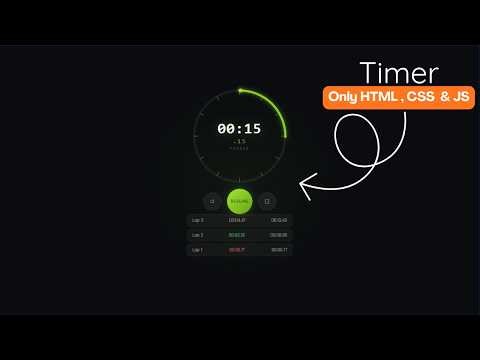 JavaScript Project Stopwatch | How to Create Stopwatch using HTML CSS and JavaScript
