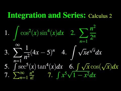 Integrations and Series: Calculus 2 April 18
