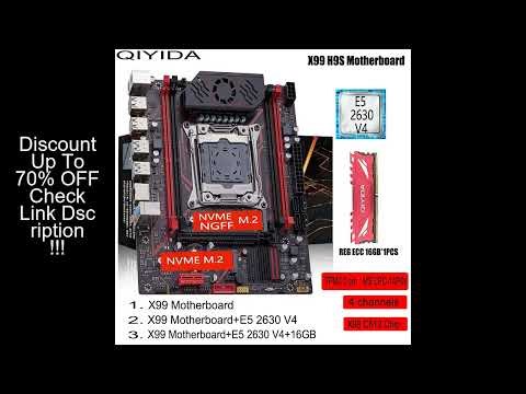 QIYIDA X99 H9S Motherboard Set Kit With LGA2011-3 Xeon E5 2630 V4 CPU DDR4 16GB REG ECC memory NVME