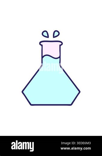 spinning motion animation of cartoon of a science experiment design Stock Video Footage - Alamy