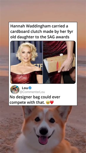 Hannah Waddingham carried her daughter's handmade clutch
