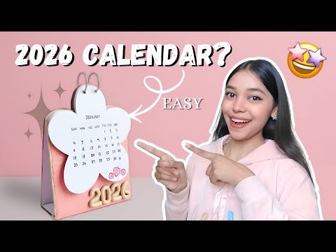 DIY Aesthetic 2026 Calendar using Paper?🌷✨