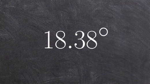 Math tutorial for converting an angle from decimal form to DMS form