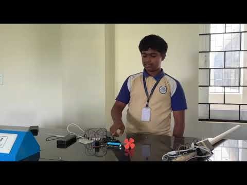 A temperature-regulated fan speed system 