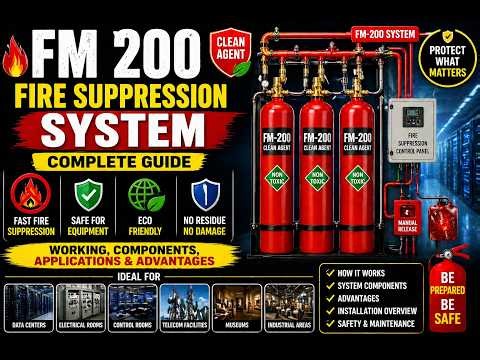 "FM 200 Fire Suppression System Explained | Working, Advantages & Applications | Fire Safety Guide 🔥