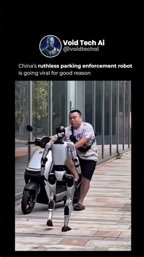 China's ruthless parking enforcement robot is going viral for good reason.